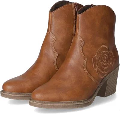 Produktbild von Rieker Damen Cowboy Boots/ Stiefeletten Braun Kunstleder Größe: 38
