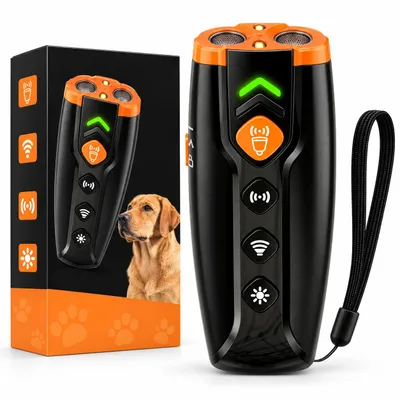 Produktbild von Ultraschall Hundetrainer mit LED-Licht – 4 Modi, USB-C, 1000 mAh, wiederaufladbar