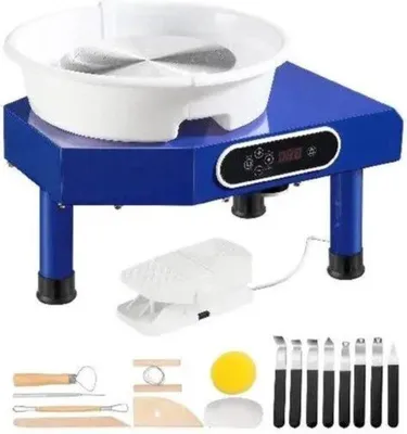 Productafbeelding van Elektrische draaischijf voor keramiek, 25 cm, met 16 accessoires