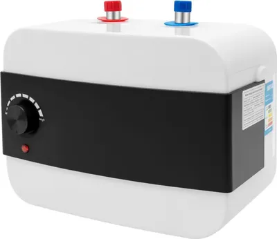 Obrázek produktu pro Elektrický ohřívač vody – 6 l mini bojler pod dřez – 1500 W, 220 V – LED displej – termostat – otočný knoflík – rychlý ohřev – černý