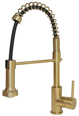 Image de Plimo mitigeur évier à douchette mobile or brossé Essebagno