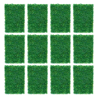 Image de Panneau mural végétal artificiel, étanche, facile à installer, vert
