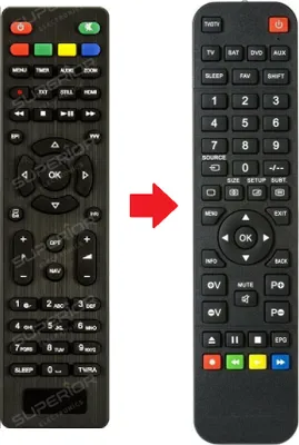 Produktbild von Ersatz Fernbedienung passend für Telestar Digistar T2 IR Receiver