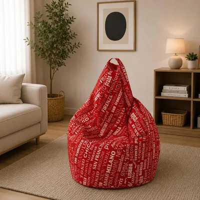 Produktbild von Esidra Sitzsack Aariel 80x80x120h cm Rot