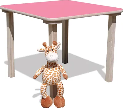 Produktbild von ELI Kindertisch - mit Bunter Tischplatte - Quadratisch - Rosa