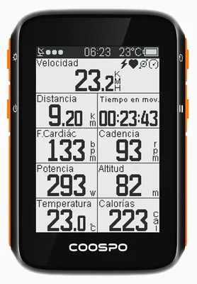 Image de Compteur vélo GPS - Compteur vélo sans fil - Écran LCD 2,6 pouces - Étanche IP67 - Noir