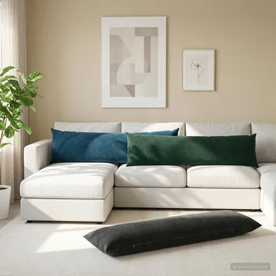 Produktbild von Kissenbezug 2 stk. HEERLEN Schwarz 40 x 145 cm Samt