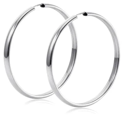 Produktbild von MATERIA by Matthias Wagner Damen Ohrringe Silber 925 Creolen gross 48mm - Silbercreolen 4mm breit SO-466