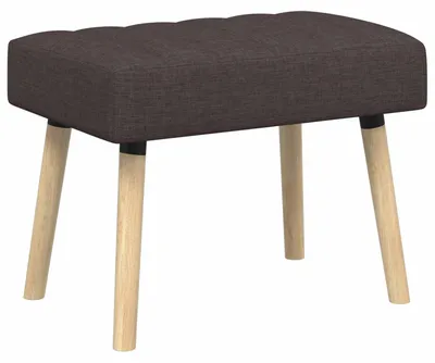 Produktbild von vidaXL Kanalgepolsterte Bank Dunkelbraun 60 x 40 x 45 cm Stoff