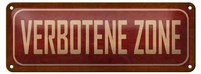 Produktbild von Blechschild Warnschild 27x10cm verbotene Zone Dekoration