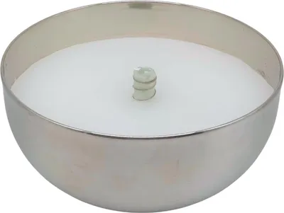 Produktbild von Schwabenfire Outdoor Kerze mit Dauerdocht in Edelstahl 23,5cm Schale Wachsfresser