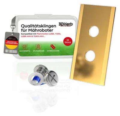 Ersatzmesser-Set 36 Stück für Mammotion Mähroboter, 0,9 mm, Titan