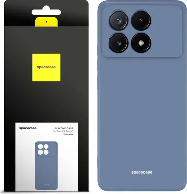 Zdjęcie produktu dla Silikonowe etui SPACECASE Silicone Case do Poco X6 Pro 5G Niebieski