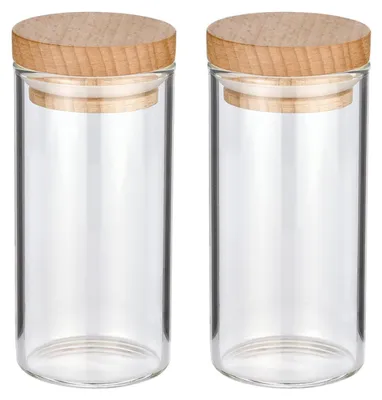 Produktbild von Zassenhaus Gewürzgläser mit Buchenholzdeckel 2er-Set 67156 4006528067156