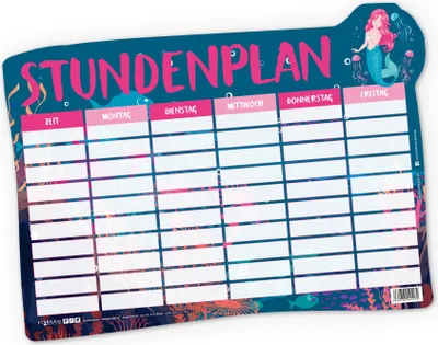 Produktbild von itenga Stundenplan magnetisch Motiv Meerjungfrau 31 x 22,5cm