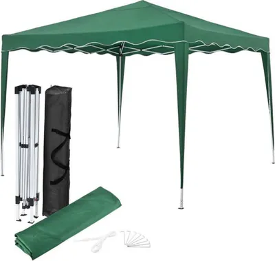 Obrázek produktu pro Zahradní altán Vivara 25482, UV50+, altán s taškou, kolíky a lany, zahradní pavilon, 3 x 3 m, zelený