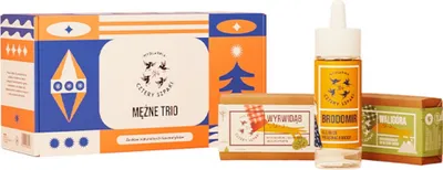 Produktbild von Mydlarnia Cztery Szpaki Mężne Trio Set Bartöl 30 ml + Haar- und Bartseife 110 g + Körperseife 110 g