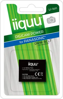 Produktbild von iiquu Li-Ion batéria podobná batérii Panasonic DMW-BCL-7 atď