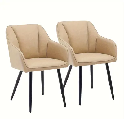 Image de Chaise de salle à manger - Chaise - Chaise design - Fauteuil - Chaise pour table à manger - Lot de 2 - Rembourrée de mousse à mémoire de forme