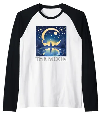 Produktbild von The Moon Tarotkarte, Der Mond, Tarotkarten, Tarot-Liebhaber Raglan