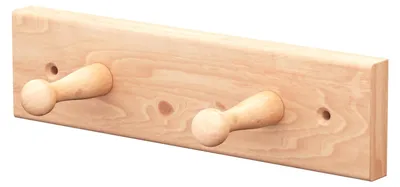 Produktbild von sossai Garderobenleiste Buche / 2 Haken Holz Wandgarderobe Flur Garderobenhaken Kleiderhaken