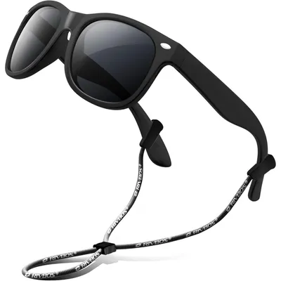 Produktbild von Kinder Sonnenbrille polarisiert mit Riemen RBK004 Schwarz