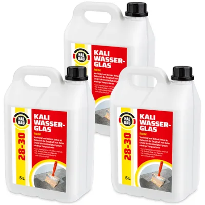 Obrázek produktu pro Draselné sklo na vodu Kaliwasserglas Rein 15L Čisté sklo 100% koncentrát HALBAU HB28-30