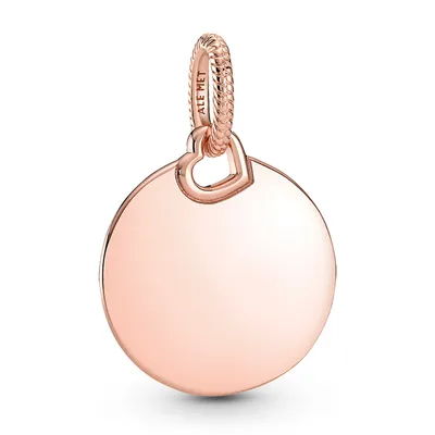 Obrázek produktu pro PandoraPřívěsek 388610C00 Engravable Round Tag 14k rose gold-platated engravable