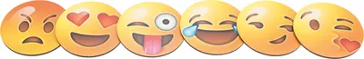 Produktbild von Getränke-Untersetzer Smiley Set, 6 Stück