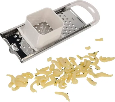 Productafbeelding van Professionele spätzle-rasp voor professionals, met afneembare deegschuif – Spätzle-rasp gemaakt van duurzaam roestvrij staal en kunststof, verkrijgbaar in wit en zilver