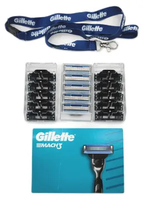 Produktbild von Gillette Rasierer Herrenrasur Rasierklingen Mach3 15 Ersatzklingen Gleitstreifen sanft