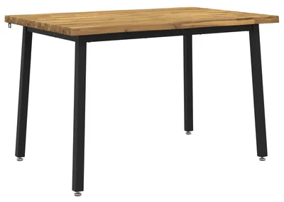 Produktbild von 90 x 55 x 75 cm Massivholz Akazie Weiß und Schwarz Rechtwinklig