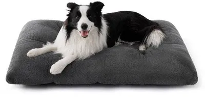 Produktbild von Wasbares Extra Groot Hundekissen - XL Hundematratze mit Antislipboden, Kalmerndes Hundekissen für sehr große Haustiere, Grau, 104 x 69 x 8 cm