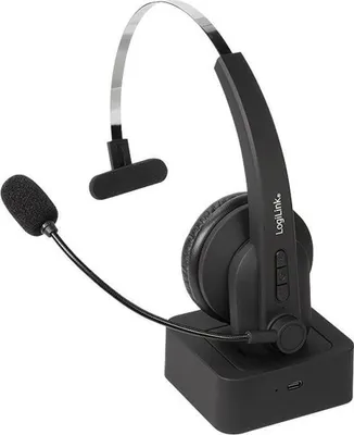 Produktbild von LogiLink BT0059, Kabellos, Büro/Callcenter, 20 - 20000 Hz, 180 g, Kopfhörer, Schwarz