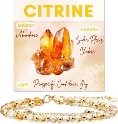 Imagen del producto de Pulsera de piedras naturales, con cuentas de piedras preciosas de 4 mm, de 20,5 cm de largo, para mujer