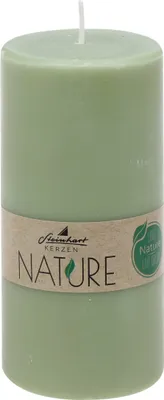Produktbild von Stumpenkerzen Nature Salbei 120 x Ø 58 mm aus 100% natürlichen Rohstoffen ohne Palmöl