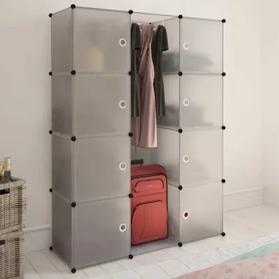 Produktbild von The Living Store Modularer Schrank mit 9 Fächern 37x115x150 cm Weiß