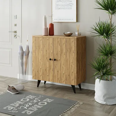 Produktbild von Roomart RETRA-01 Mehrzweckschrank 85 cm breit, Eiche