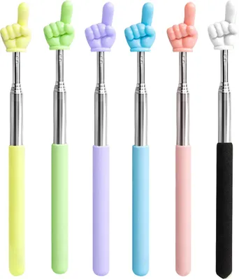 Produktbild von Teleskop-Lehrerzeiger, ausziehbarer Fingerzeigerstab, Handführungsstab für die Präsentation im Schulbüro, im Klassenzimmer, Lehrmaterial