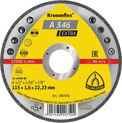 Produktbild von KLINGSPOR A346EX 115x1,6 Stahl-Trennscheibe