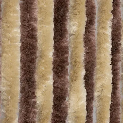 Zdjęcie produktu dla Moritz zasłona z polaru szenilowego 118 x 230 cm brązowo-beżowa zasłona drzwiowa jako moskitiera przeciw owadom do przyczep kempingowych