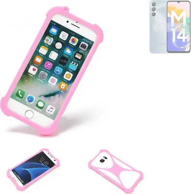 Produktbild von K-S-Trade Handy Hülle kompatibel mit Samsung Galaxy M14 4G Schutz Hülle Bumper Silikon Schutz Hülle Cover Case Silikoncase Silikonbumper TPU