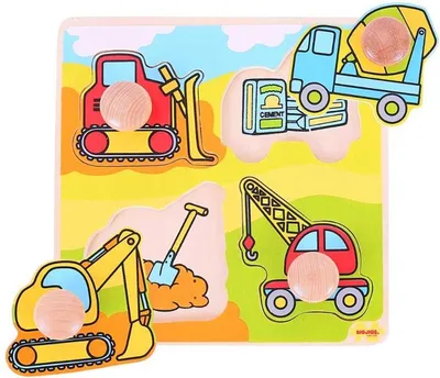 Produktbild von Bigjigs Toys Puzzlebaumaschinen einfügen