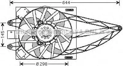 Produktbild von PRASCO FT7526 Lüfter Motorkühlung Kühlerlüfter für FIAT PANDA (169) Wasserkühler
