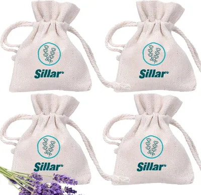 Obrázek produktu pro Sillar 4x levandulové vonné sáčky do skříně 30 g – přírodní ochrana proti molům, vonné sáčky s vůní levandule