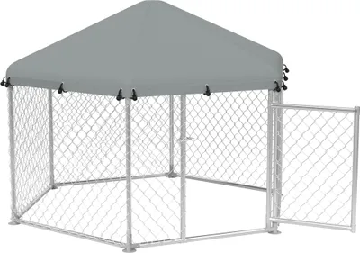 Produktbild von LARS360 Hühnerstall 2.1x1.85x1.5m sechseckig – verzinktes Freilaufgehege mit 420D Oxford-Sonnendach & abschließbarer Tür für Hühner, Enten, Gänse