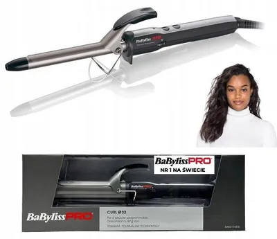 Zdjęcie produktu dla Babyliss Pro Bab2174tte – lokówka 32 mm, powłoka tytanowo-turmalinowa, temperatura do 200°C, 30 ustawień temperatury