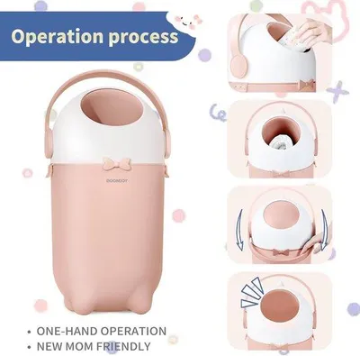 Produktbild von Famanu Windeleimer mit geruchsdichtem System - Rosa