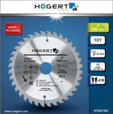 Produktbild von Hogert Technik Trockenschneider HT6D780 1.6mm Mangan-Stahl 185mm
