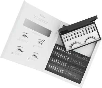 Produktbild von Nanolash DIY Eyelash Extensions Starter Kit Set zur Wimpernverlängerung für zu Hause Flirty